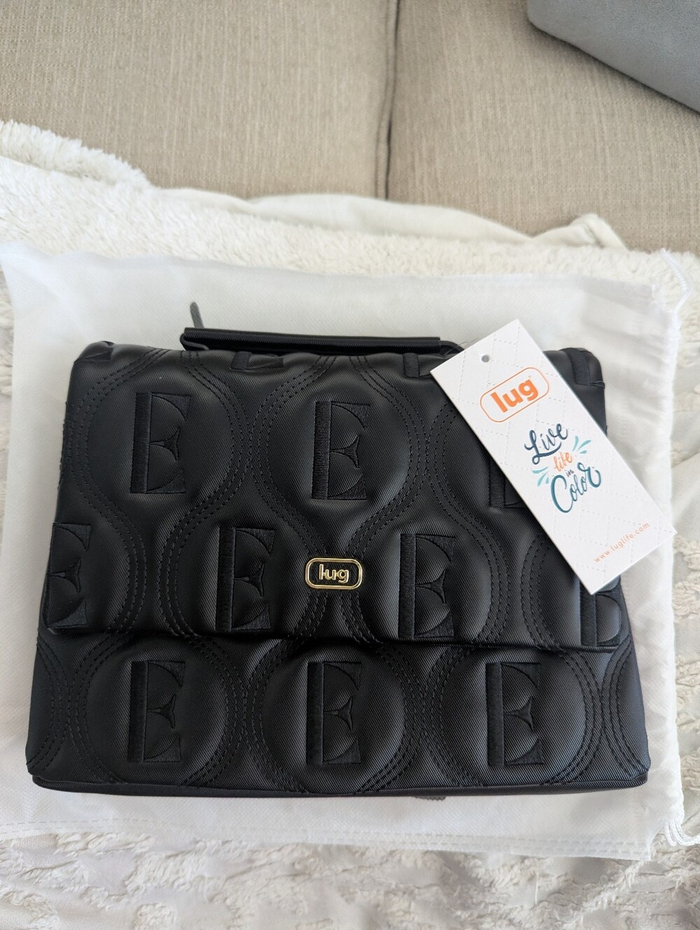 Lug Wicked Edition Black Quilted Logo Crossbody Bag